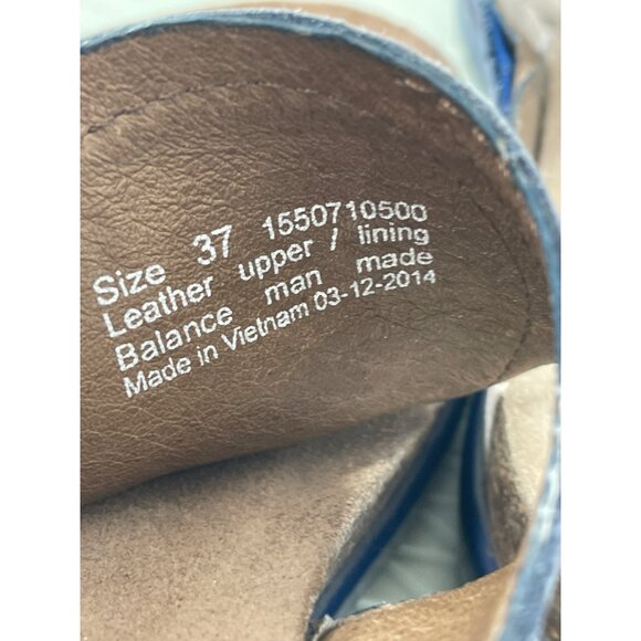 Dansko Priya Thong Sandals Size 37 Navy Blue Embossed Madala Cork Sole Comfort - Picture 5 of 10